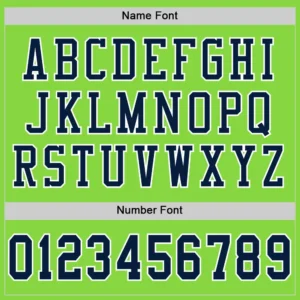 Custom Neon Green Mesh Football Jersey with Navy-White - Image 2
