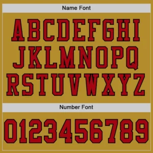 Custom Old Gold Mesh Football Jersey with Red-Black - Image 3