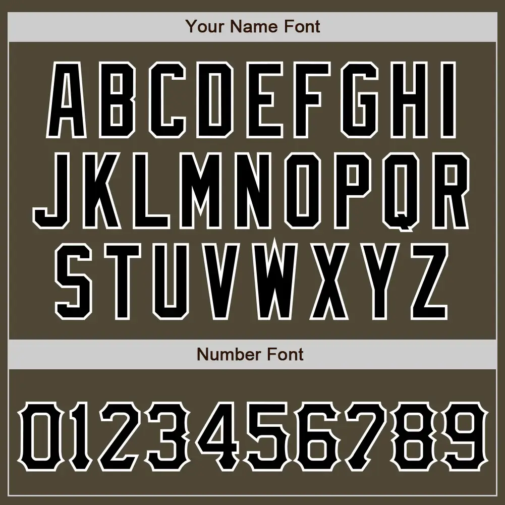 Custom Olive Baseball Jersey with Black-White - Image 2