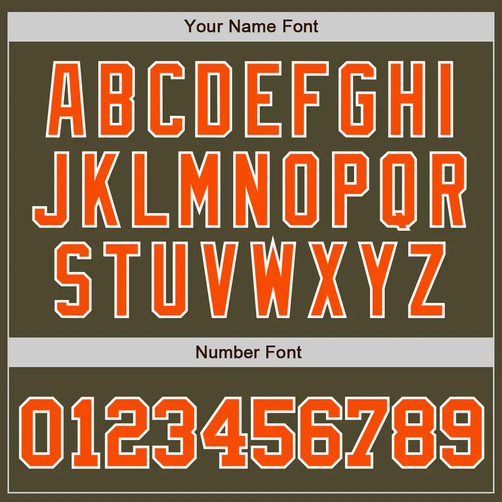 Custom Olive Baseball Jersey with Orange-White - Image 3