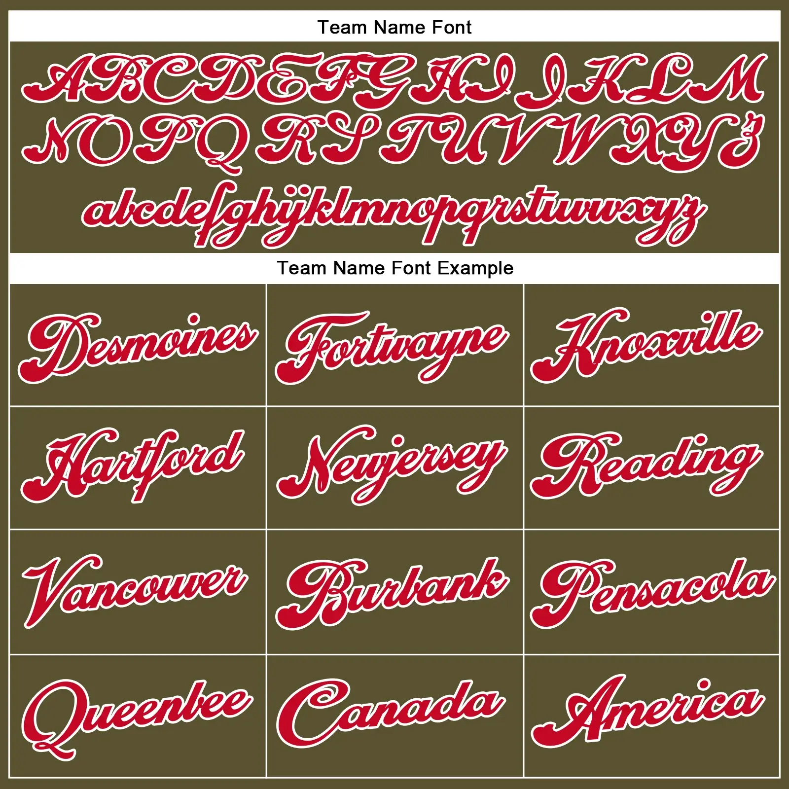 Custom Olive Baseball Jersey with Red-White - Image 2