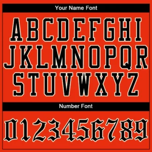 Custom Orange Baseball Jersey with Black-Cream - Image 2