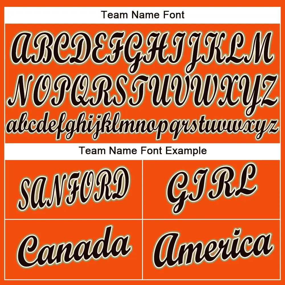 Custom Orange Baseball Jersey with Black-Cream-Old Gold - Image 3