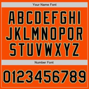 Custom Orange Baseball Jersey with Black-Old Gold - Image 3