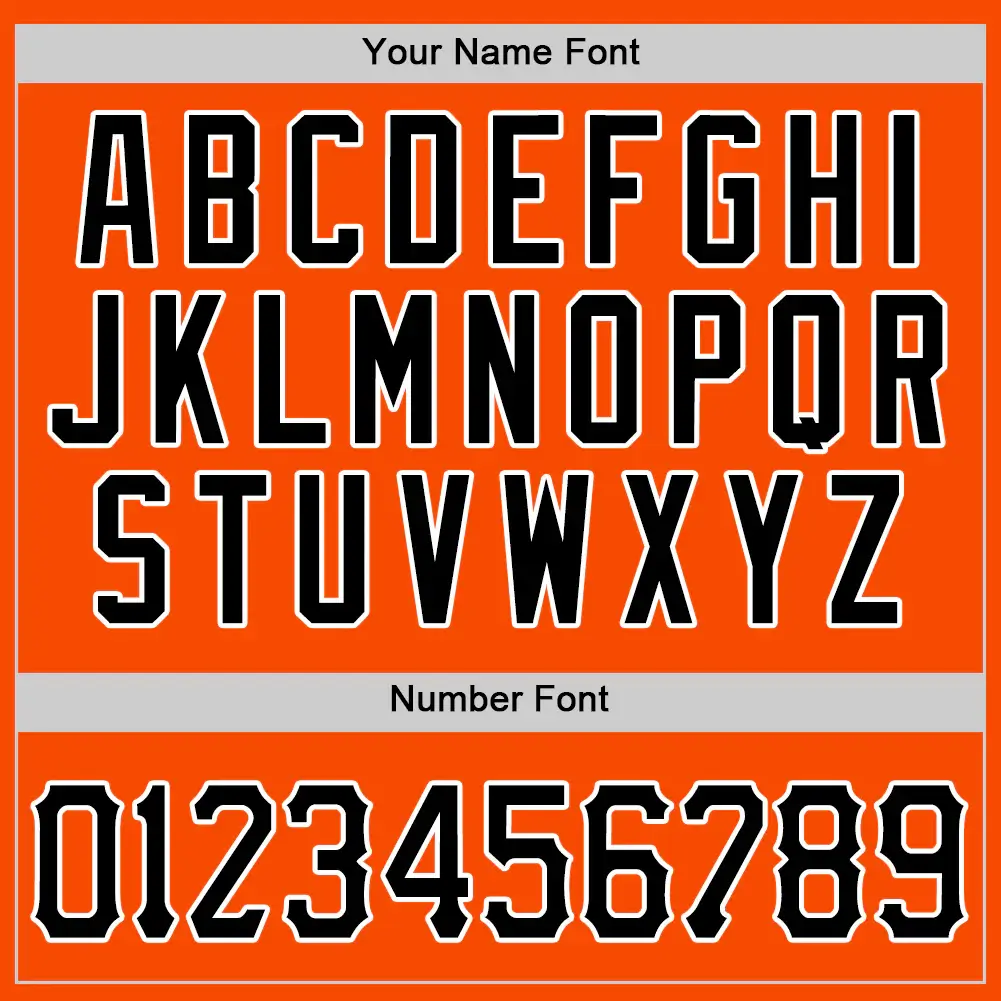 Custom Orange Baseball Jersey with Black-White - Image 2