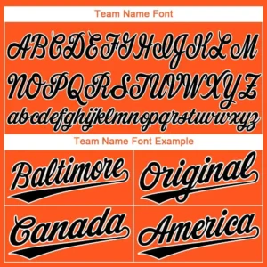 Custom Orange Baseball Jersey with Black-White - Image 3