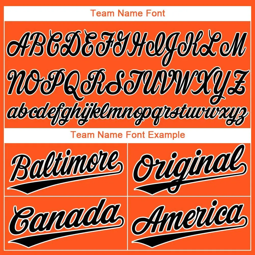 Custom Orange Baseball Jersey with Black-White - Image 3