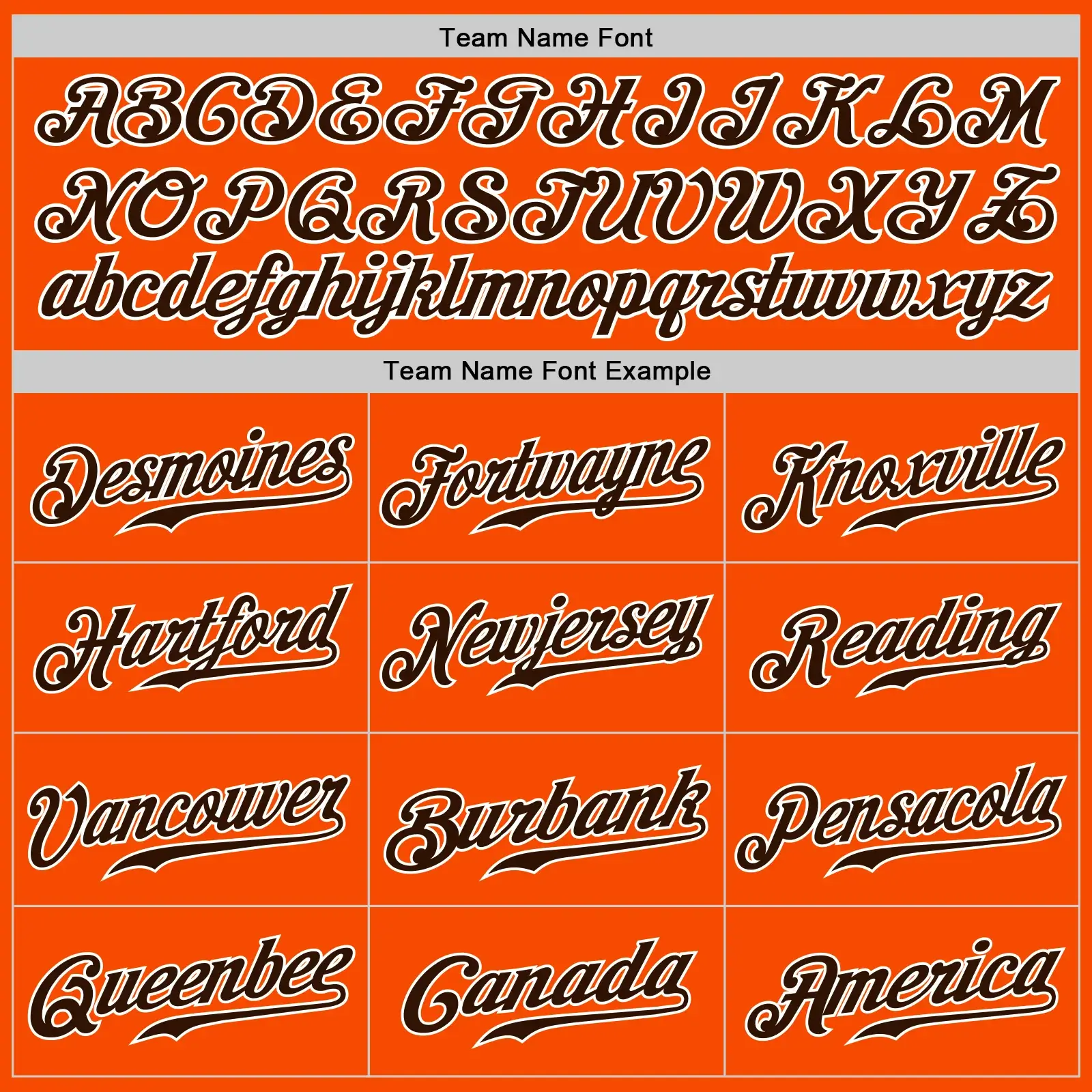 Custom Orange Baseball Jersey with Brown-White - Image 2