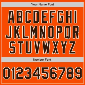 Custom Orange Baseball Jersey with Brown-White - Image 3