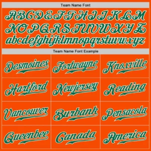 Custom Orange Baseball Jersey with Kelly Green-White - Image 2