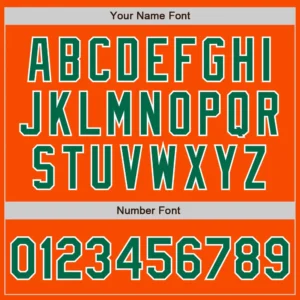 Custom Orange Baseball Jersey with Kelly Green-White - Image 3