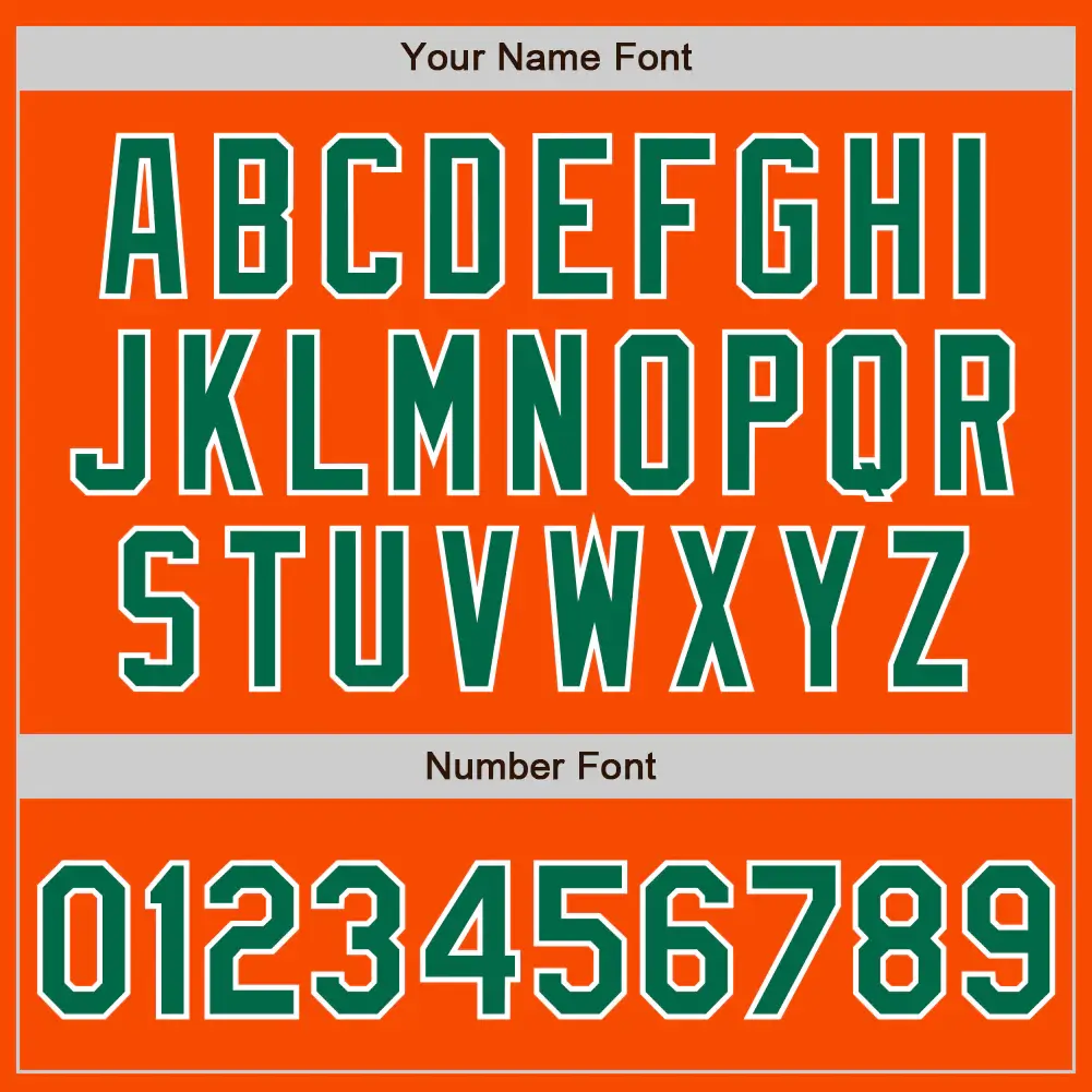 Custom Orange Baseball Jersey with Kelly Green-White - Image 3