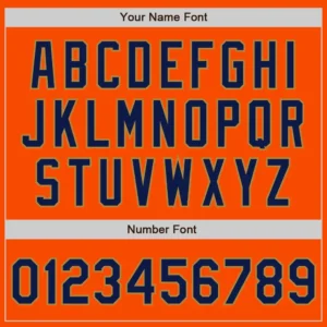 Custom Orange Baseball Jersey with Navy-Old Gold - Image 3