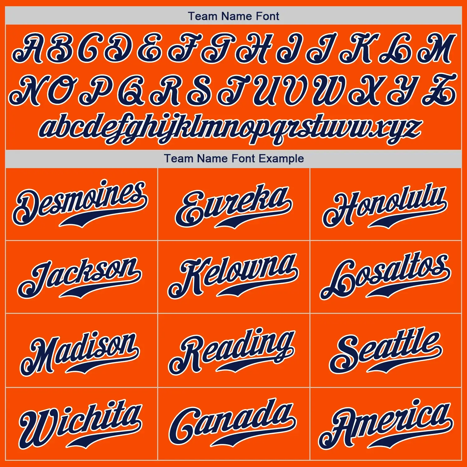 Custom Orange Baseball Jersey with Navy-White - Image 3