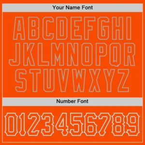 Custom Orange Baseball Jersey with Orange-Gray - Image 2