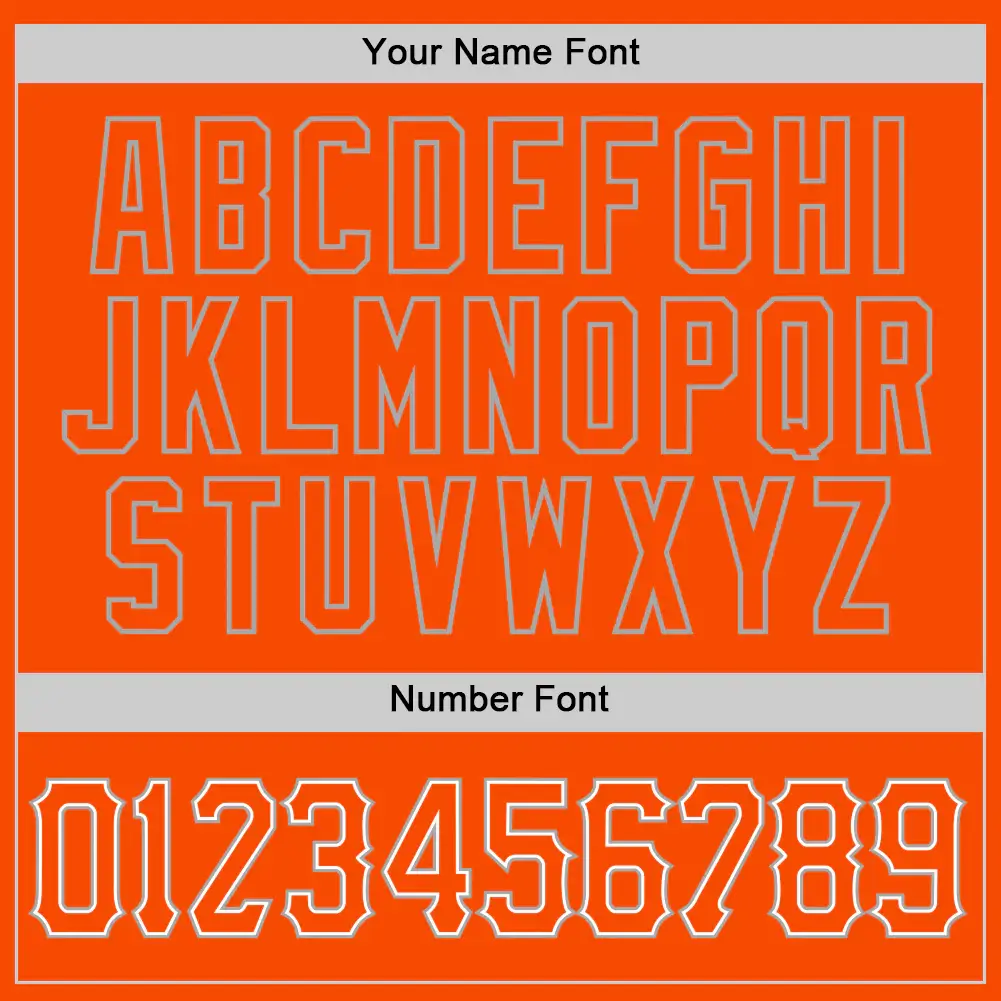 Custom Orange Baseball Jersey with Orange-Gray - Image 2