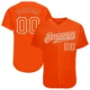 Custom Orange Baseball Jersey with Orange-Gray