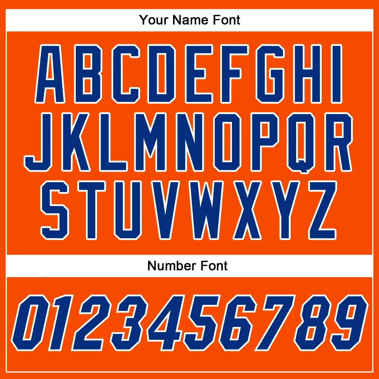 Custom Orange Baseball Jersey with Royal-White - Image 3