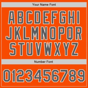 Custom Orange Baseball Jersey with Steel Gray-White - Image 2