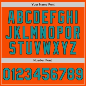 Custom Orange Baseball Jersey with Teal-Black - Image 3