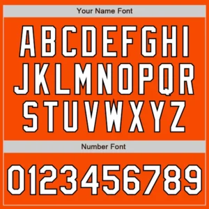 Custom Orange Baseball Jersey with White-Black - Image 3