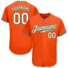 Custom Orange Baseball Jersey with White-Kelly Green