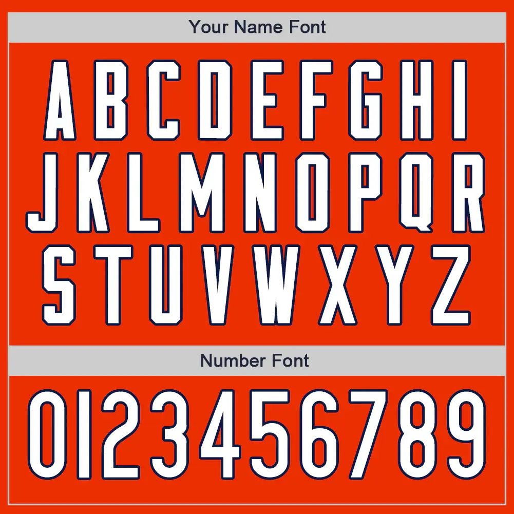 Custom Orange Baseball Jersey with White-Navy - Image 3
