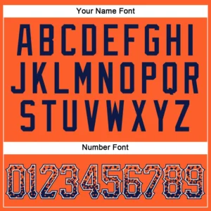 Custom Orange Drift Fashion Baseball Jersey with Navy-White - Image 3