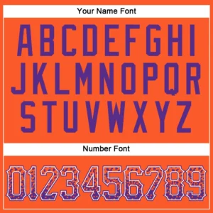 Custom Orange Drift Fashion Baseball Jersey with Purple-White - Image 3