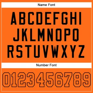 Custom Orange Mesh Football Jersey with Black - Image 3
