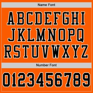 Custom Orange Mesh Football Jersey with Black-White - Image 3