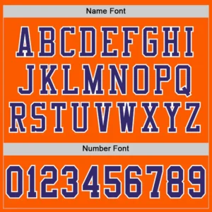 Custom Orange Mesh Football Jersey with Purple - Image 3