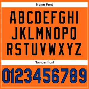 Custom Orange Mesh Football Jersey with Royal-Black - Image 3