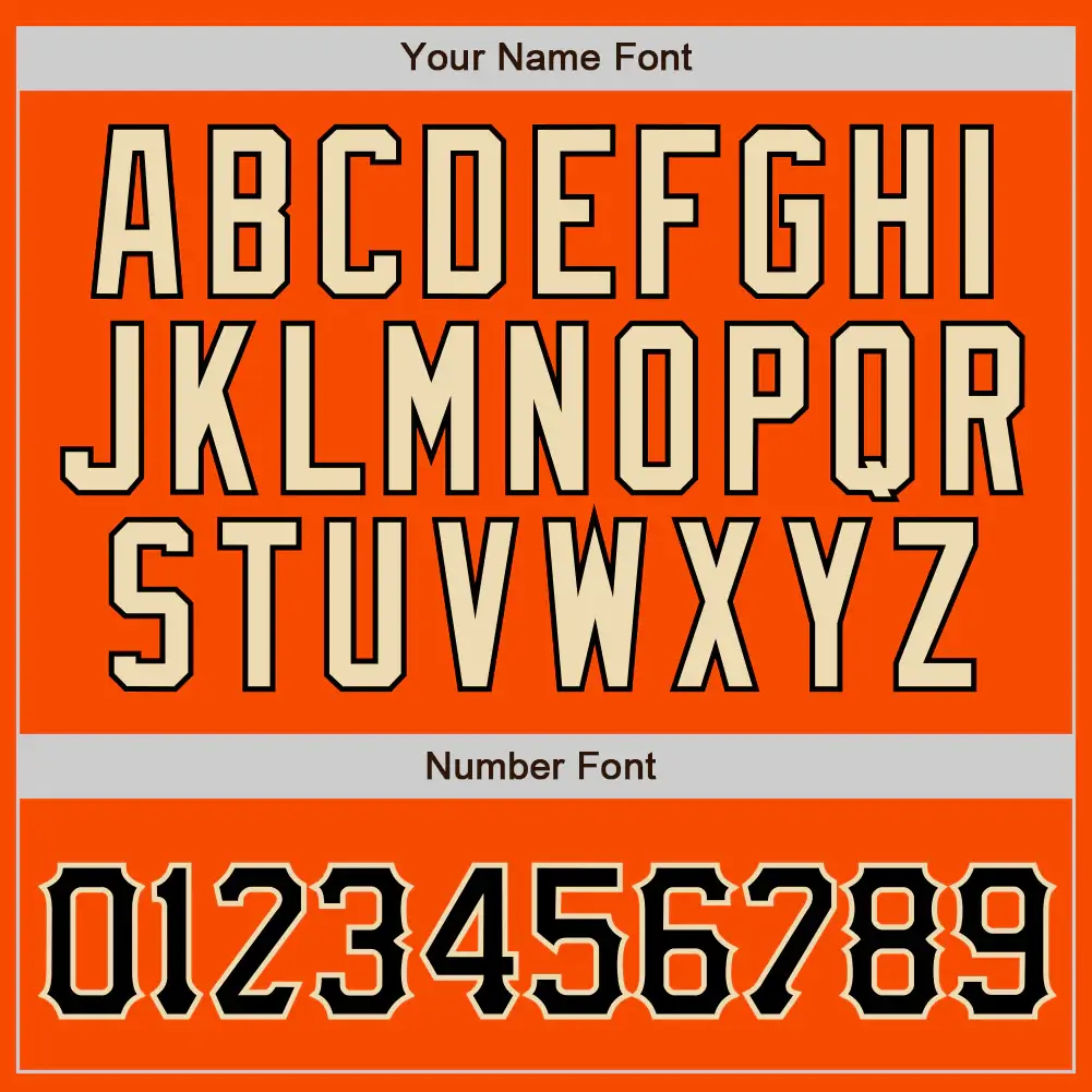 Custom Orange Pinstripe Baseball Jersey with Black-Cream - Image 2