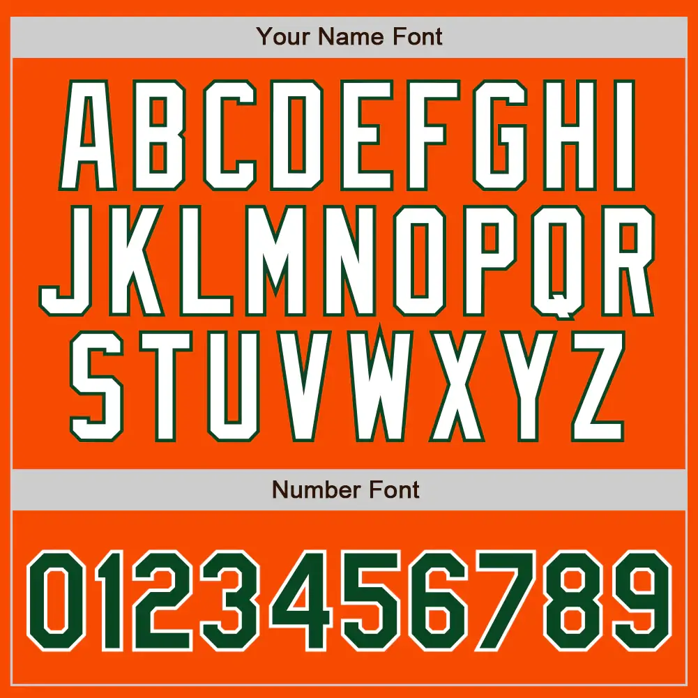 Custom Orange Pinstripe Baseball Jersey with Green-White - Image 2