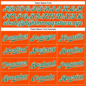 Custom Orange Pinstripe Baseball Jersey with Kelly Green-White - Image 2