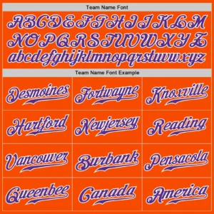 Custom Orange Pinstripe Baseball Jersey with Purple-White - Image 3
