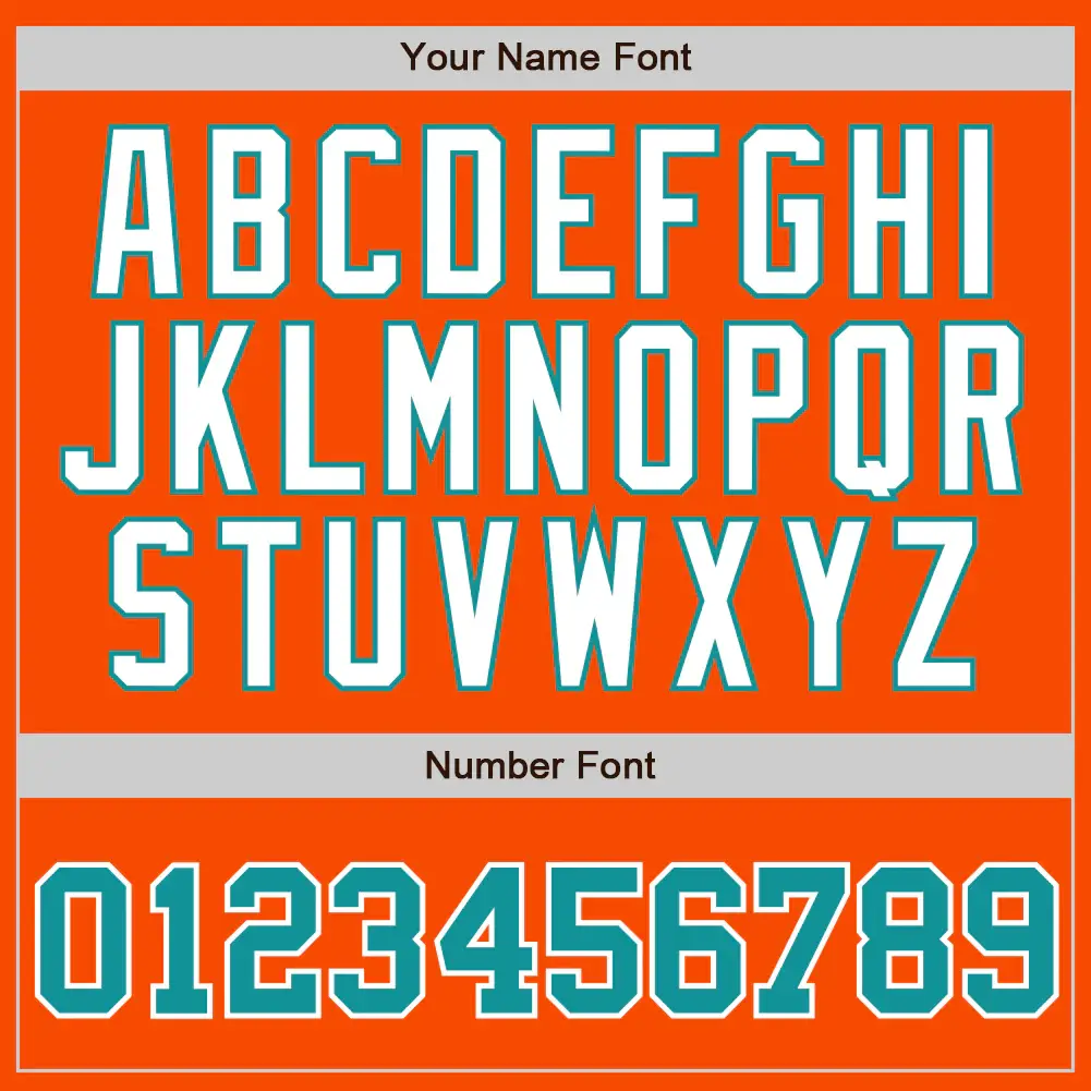 Custom Orange Pinstripe Baseball Jersey with Teal-White - Image 2