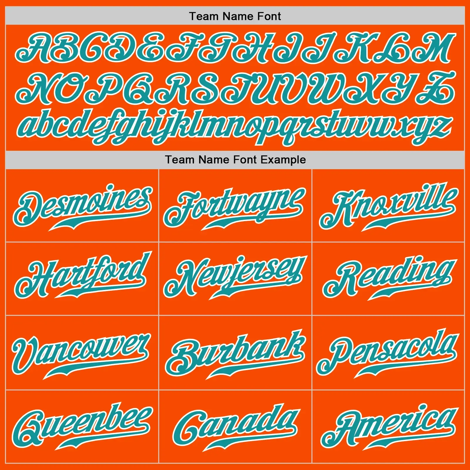 Custom Orange Pinstripe Baseball Jersey with Teal-White - Image 3