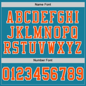 Custom Panther Blue Mesh Football Jersey with Orange - Image 3