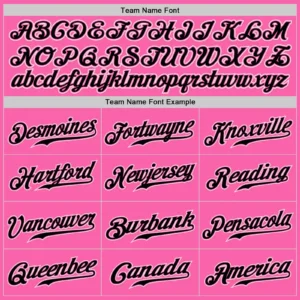 Custom Pink Baseball Jersey with Black-White - Image 3