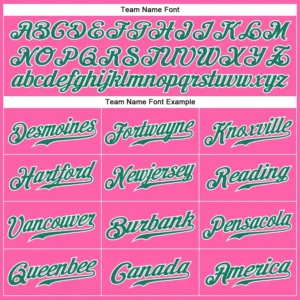 Custom Pink Baseball Jersey with Kelly Green-White - Image 2