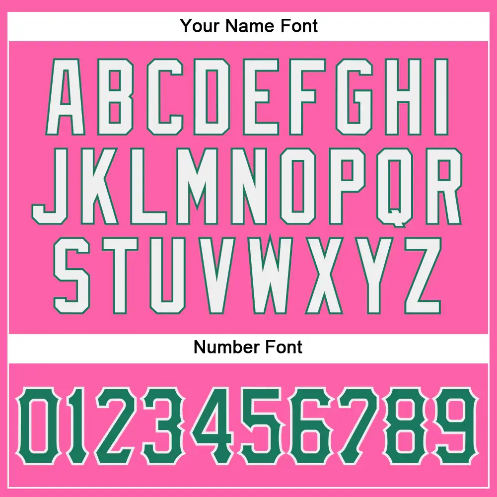 Custom Pink Baseball Jersey with Kelly Green-White - Image 3