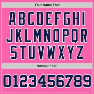 Custom Pink Baseball Jersey with Navy-White - Image 3