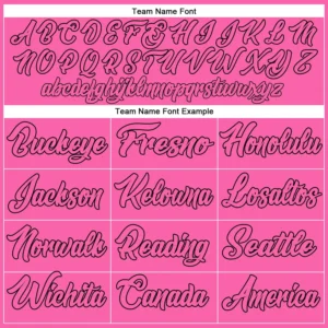 Custom Pink Baseball Jersey with Pink-Black - Image 2