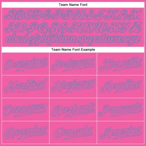 Custom Pink Baseball Jersey with Pink-Light Blue - Image 2