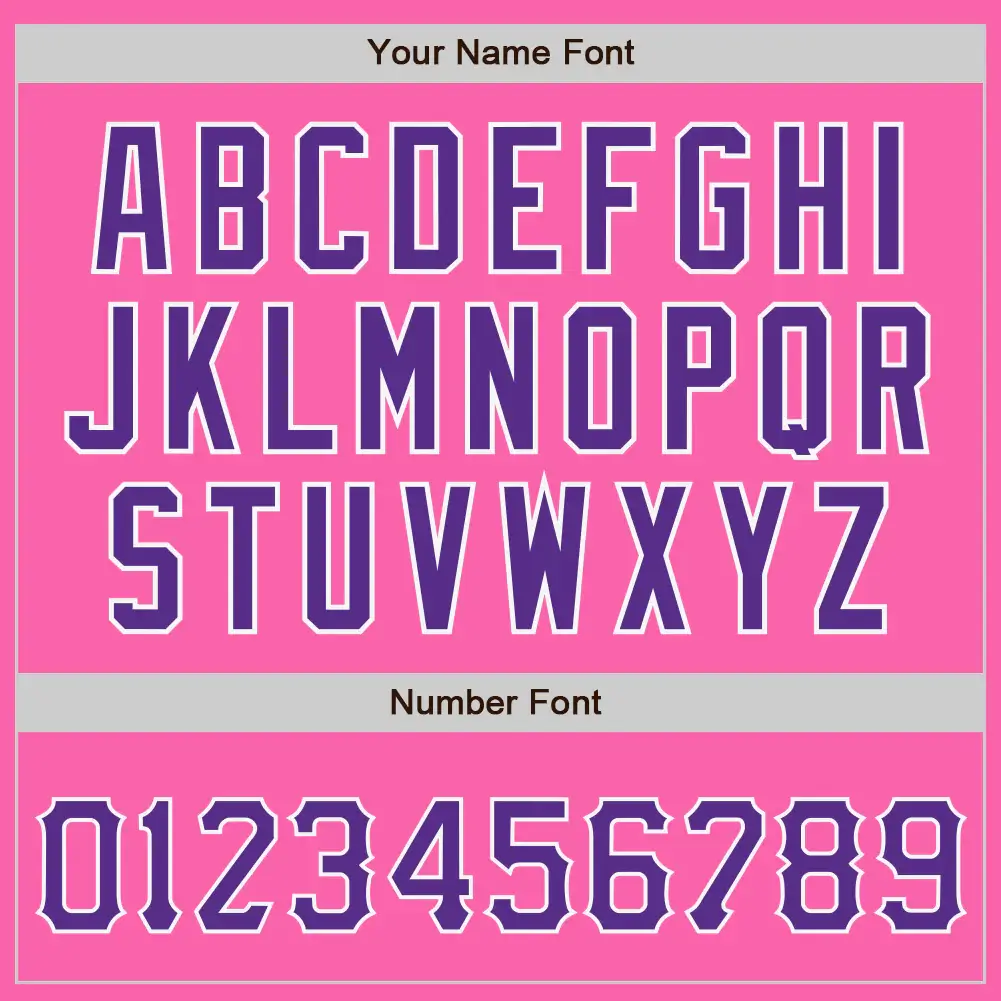 Custom Pink Baseball Jersey with Purple-White - Image 2