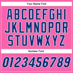 Custom Pink Baseball Jersey with Royal-White - Image 3