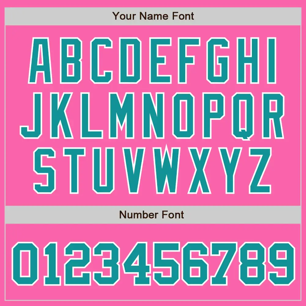 Custom Pink Baseball Jersey with Teal-White - Image 3