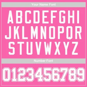 Custom Pink Baseball Jersey with White - Image 2